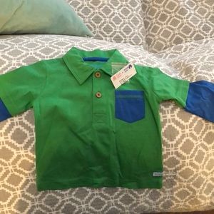 Green and blue shirt